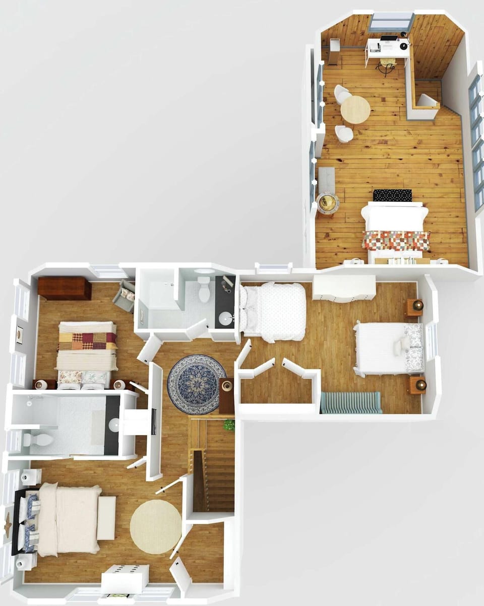 House, Multiple Beds, Garden View (Porch & Porpoise) | Floor plan
