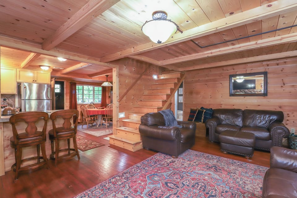 Saddle Up to Breakfast Bar and Stairs to the Loft
