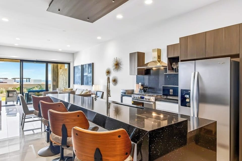 Apartment, Multiple Beds, Ocean View (Tramonti Moreli #104) | Private kitchen | Coffee/tea maker