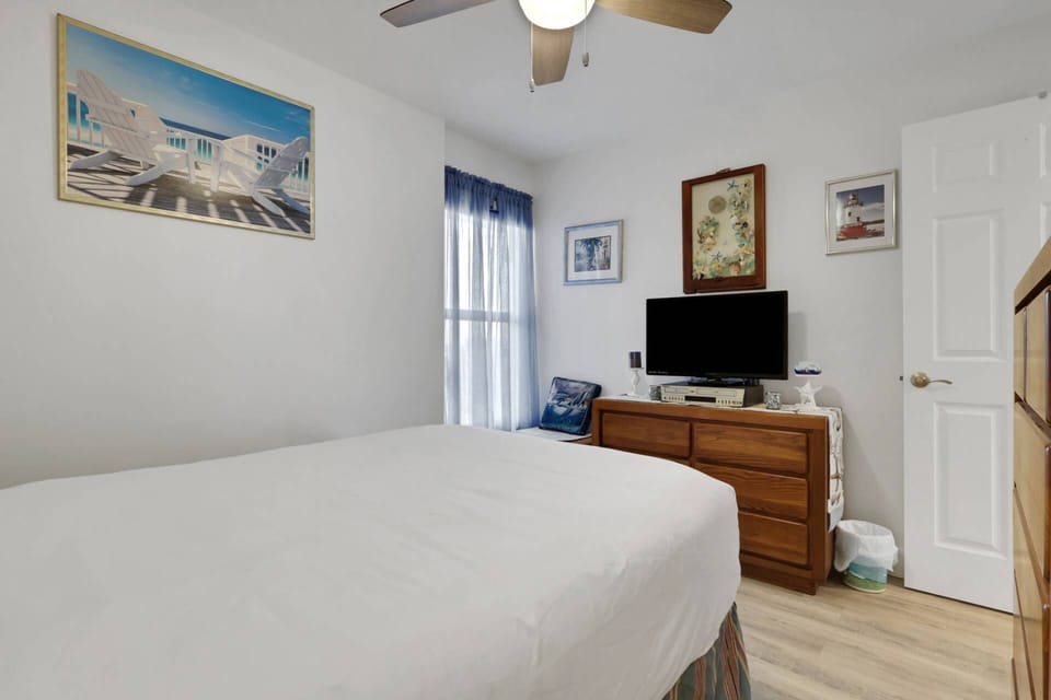 Both bedrooms have ceiling fans for added comfort and beds that are made for your arrival with provided linens.