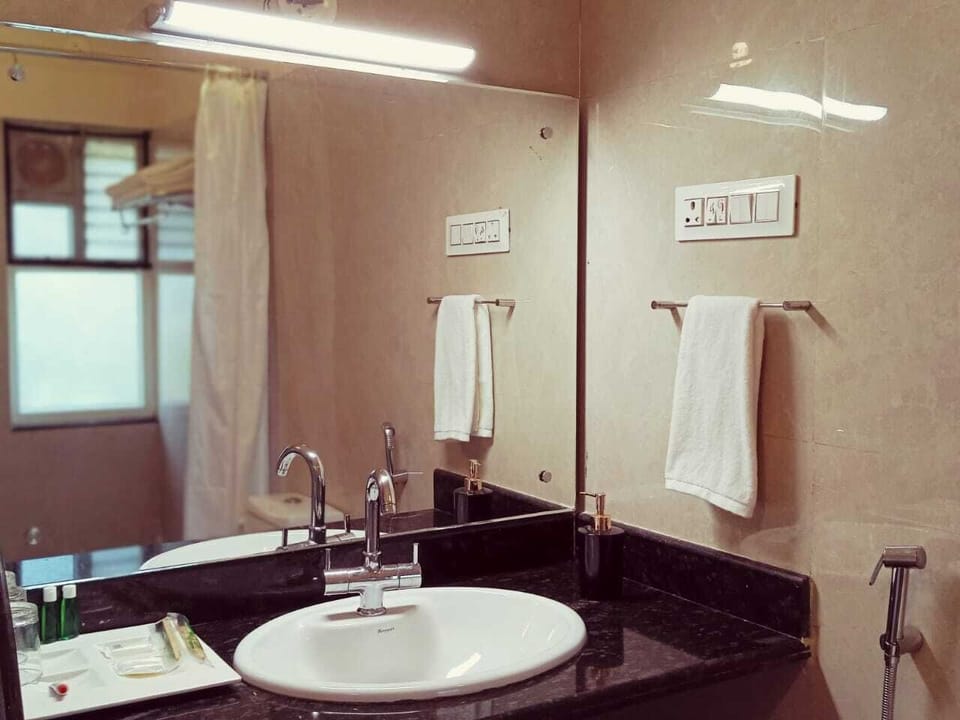 Deluxe Room | Bathroom | Shower, towels, soap, shampoo