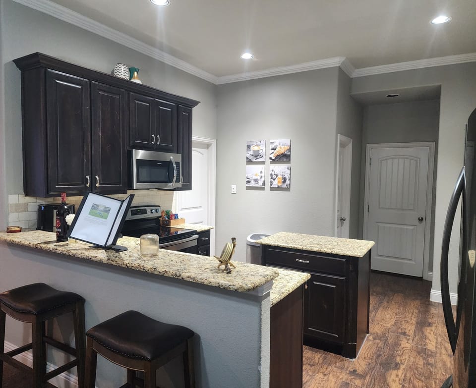 Full Kitchen will all amenities, utensils, and cookware.