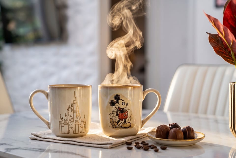 Cozy coffee moment with chocolates in a bright, elegant dining space