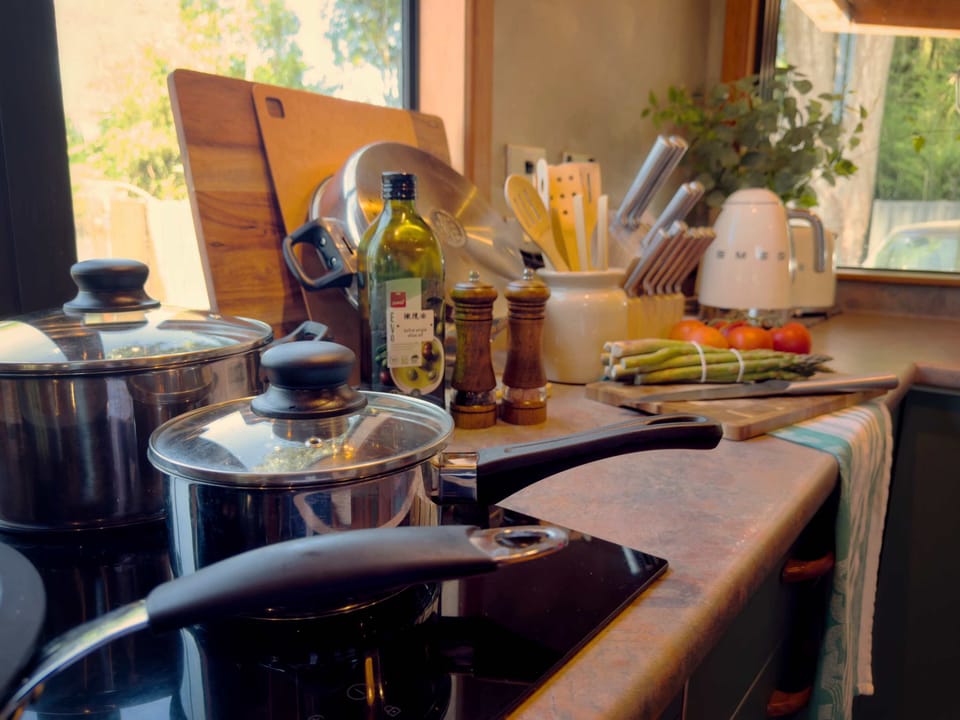 Open-plan kitchen and dining