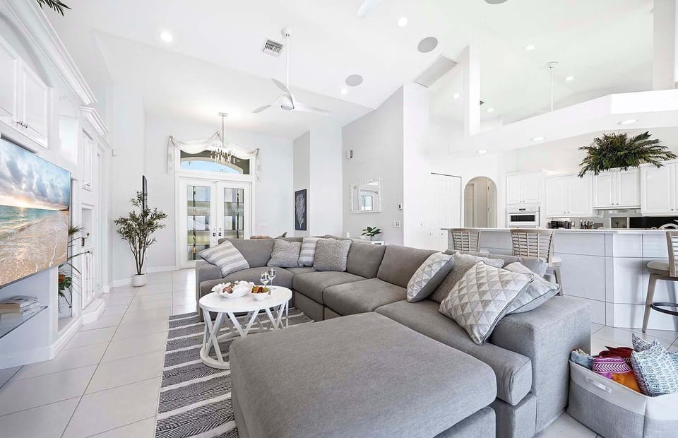 A Comfortable Couch Invites you to some Family TV time