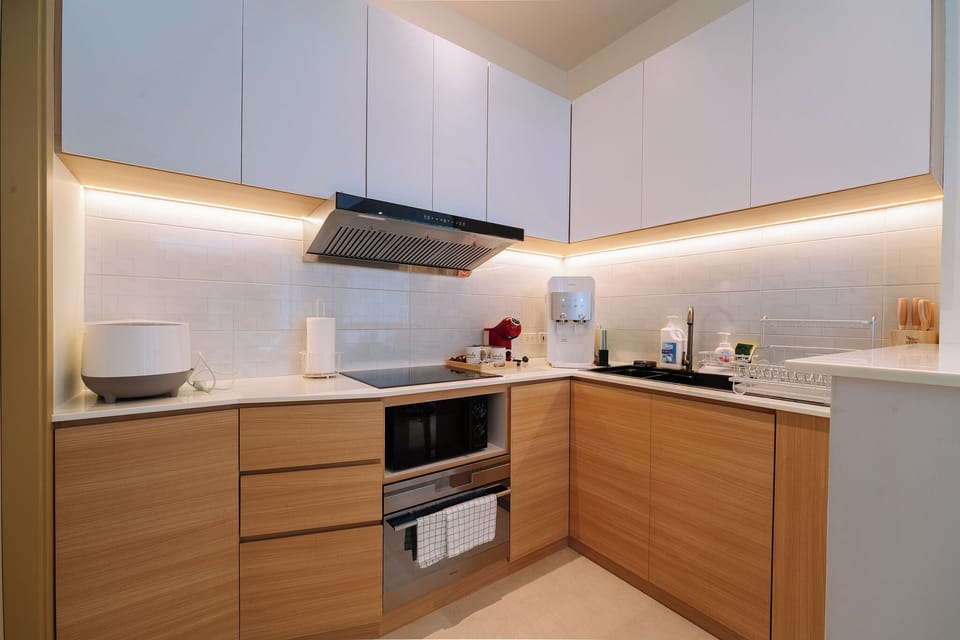 Three Bedroom Villa | Private kitchen | Fridge, microwave, dishwasher, dining table