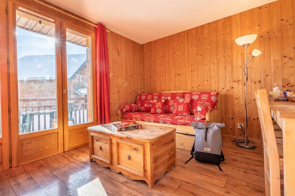 Sink into the cozy sofa after a day exploring the area.