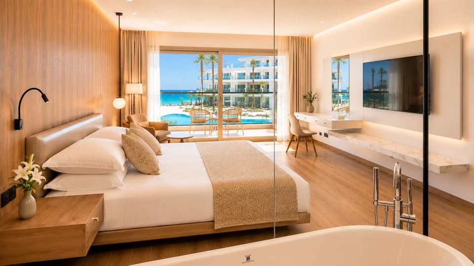  Deluxe Double or Twin Sea View Room with Jacuzzi | Minibar (some free items), in-room safe, blackout drapes