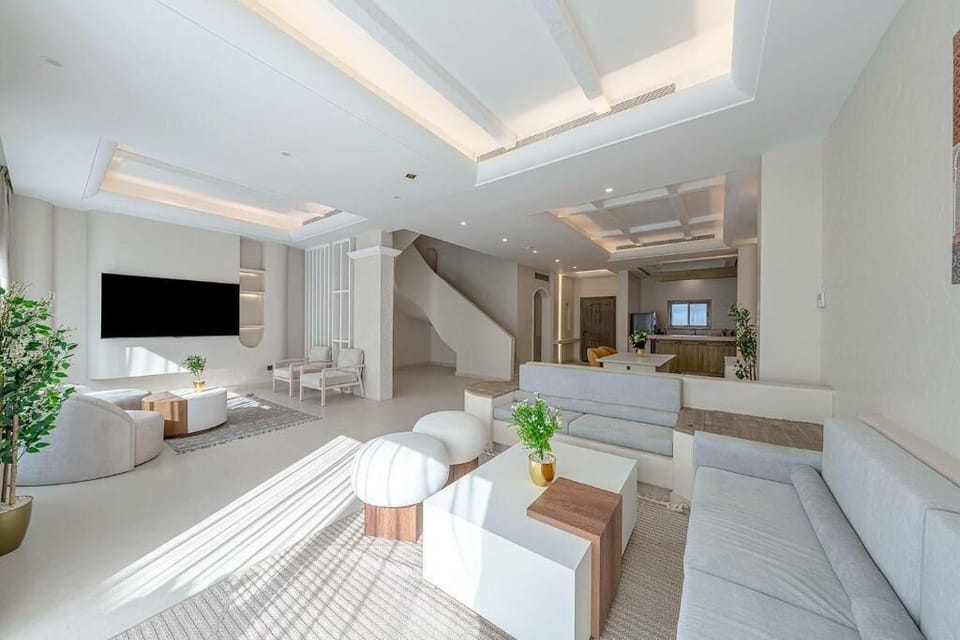 Luxury Villa, 4 Bedrooms, Poolside | Living area