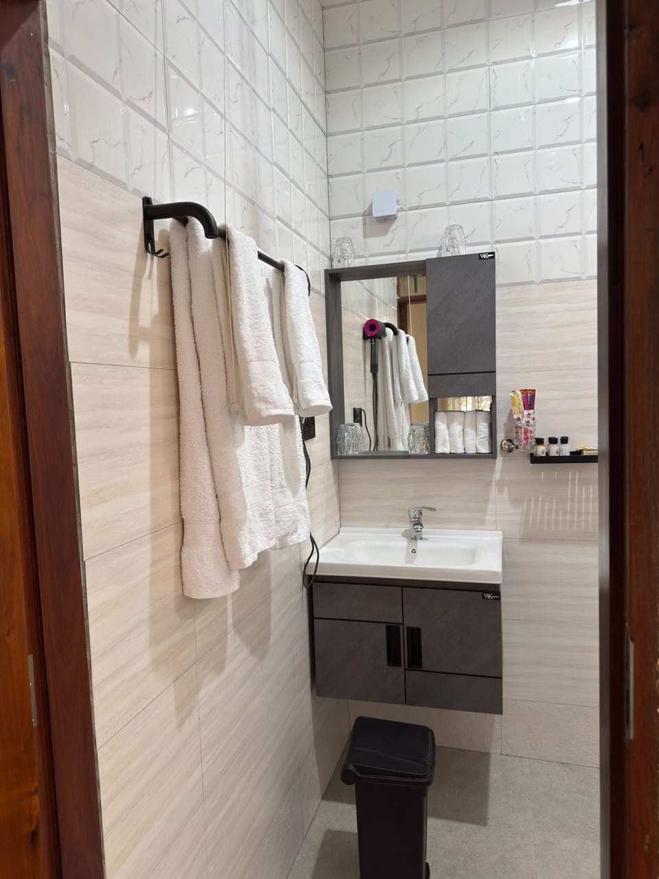 Triple Room | Bathroom | Rainfall showerhead, designer toiletries, hair dryer, bathrobes