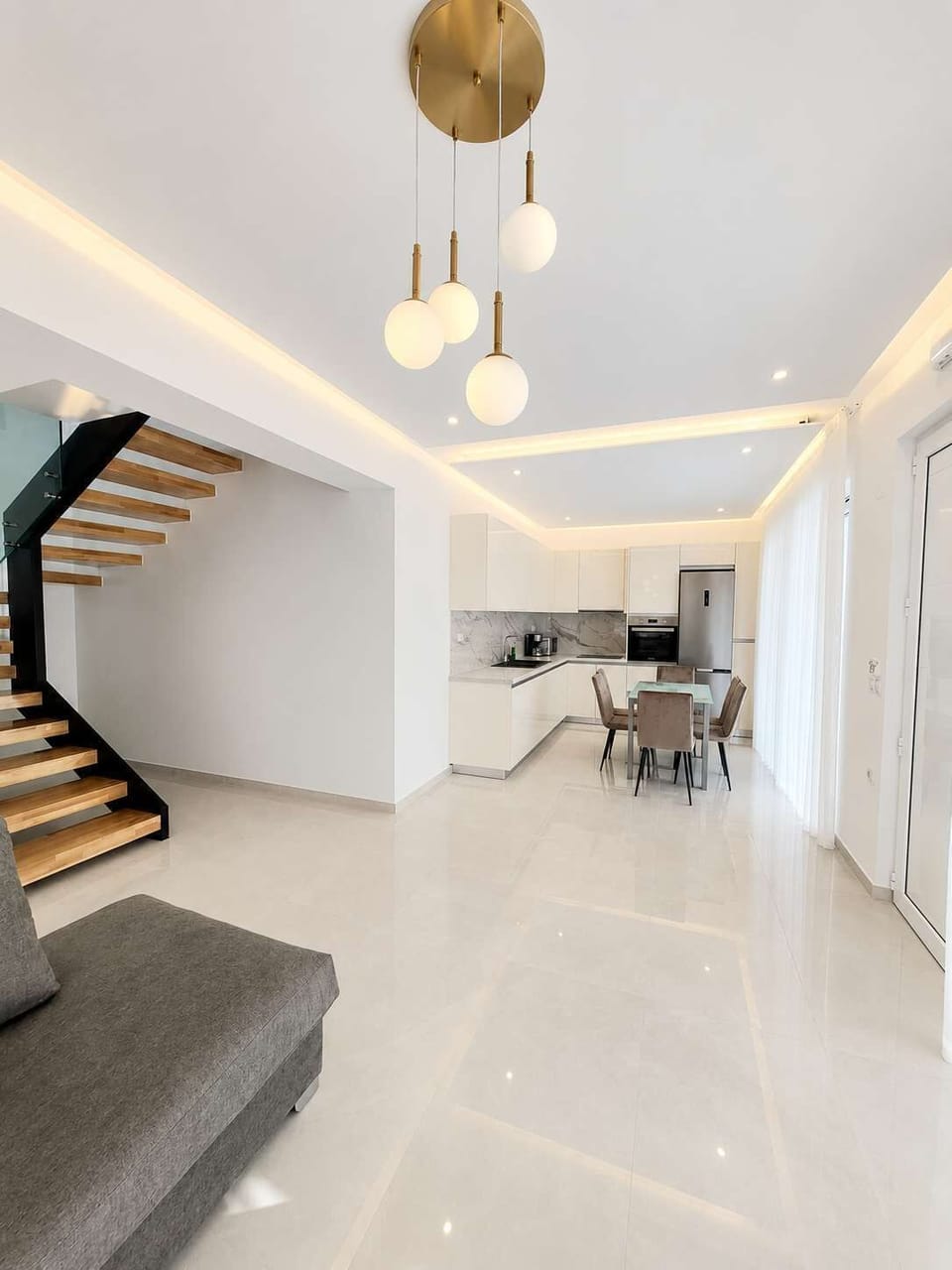 Contemporary living spaces filled with natural light