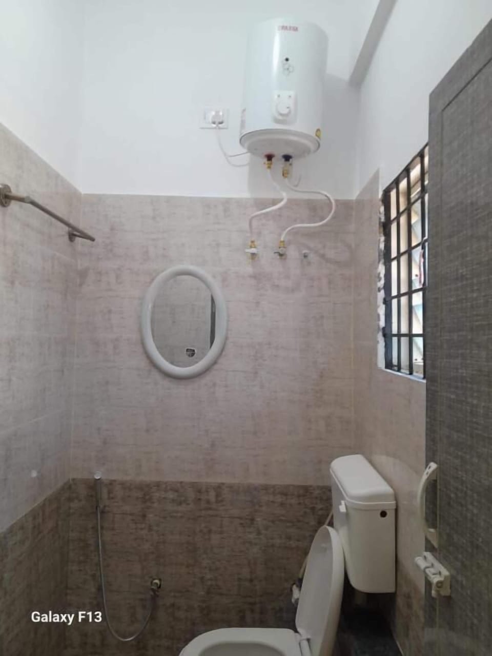 Shower, towels, soap, shampoo