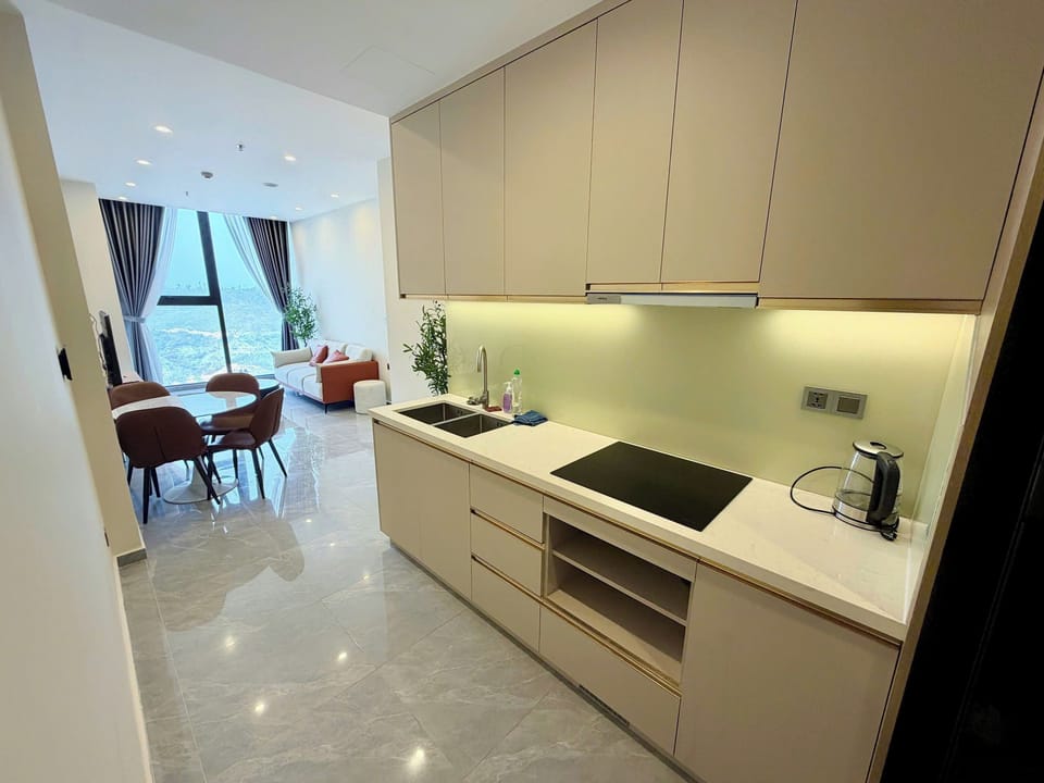 Superior Apartment, 2 Bedrooms, City View | Private kitchen | Fridge, microwave, stovetop, cookware/dishes/utensils