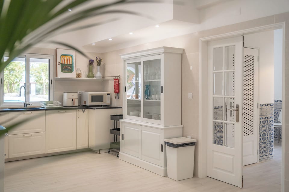 Deluxe Villa, Ocean View | Private kitchen | Coffee/tea maker, full-size fridge, microwave, oven