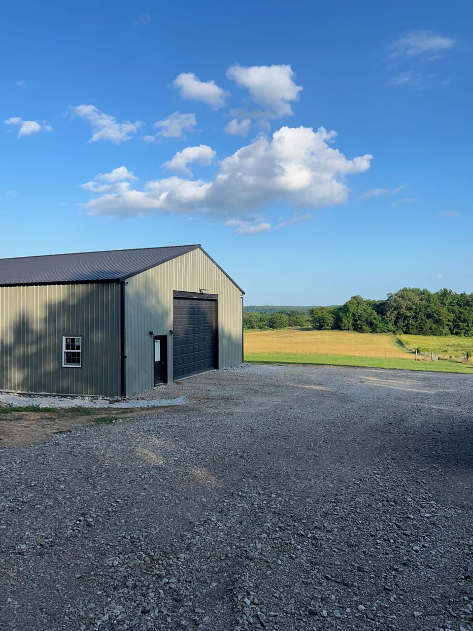 Entrance to the property with a view of the river valley 