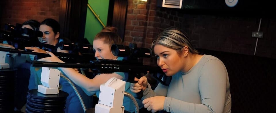 Interactive shooting games and other exciting group activities are just around the corner — approximately 1 minute away from the apartment.