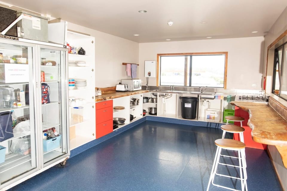 Full-size fridge, microwave, oven, stovetop