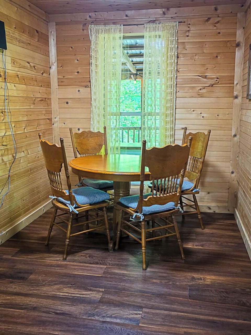 Dining table in kitchen.
