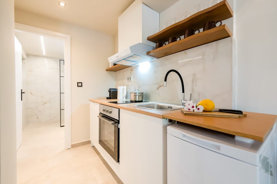 Stylish galley kitchen designed for convenience and comfort.