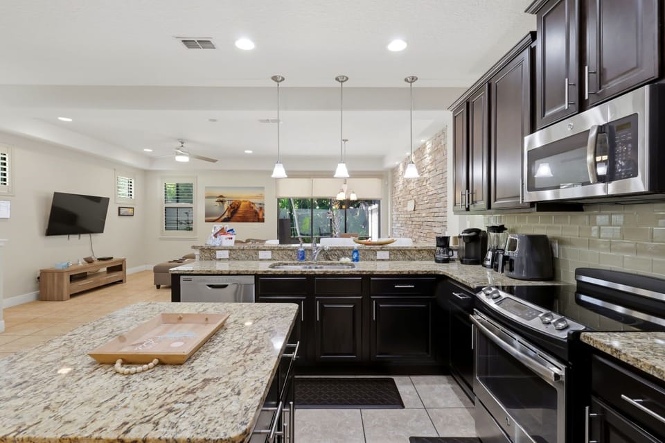 The heart of the home, where meals, conversations, and vacation memories come together.