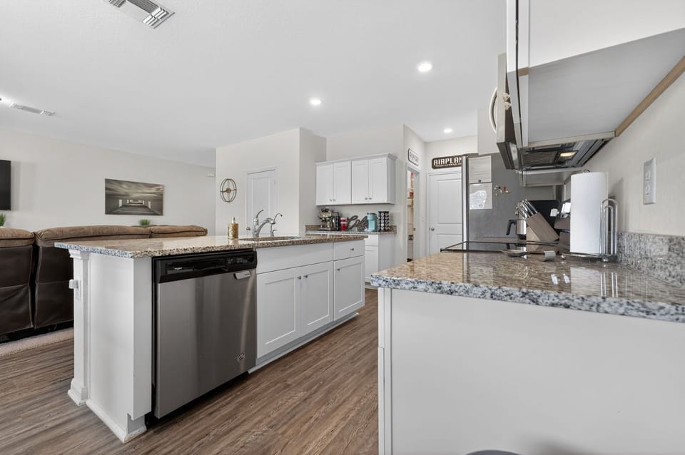 Fully equipped kitchen with large island and ample prep space