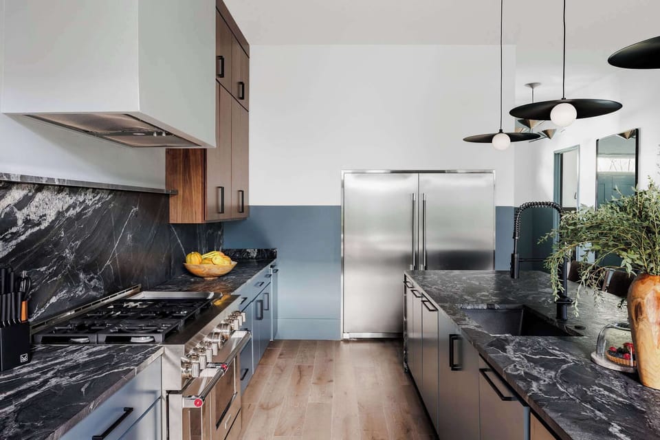 Kitchen Home 1 | Chef's Kitchen with Island and Bar Seating | Home 1 — First Floor