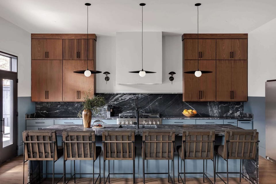 Kitchen Home 1 | Chef's Kitchen with Island and Bar Seating | Home 1 — First Floor