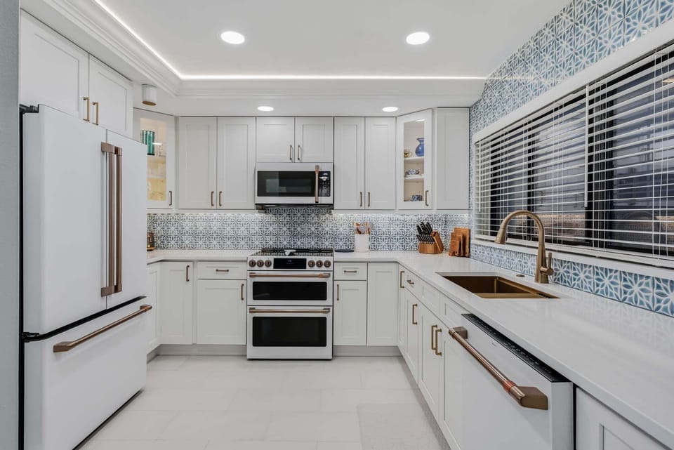 Completely Remodeled kitchen with double convection oven and high end finishes.