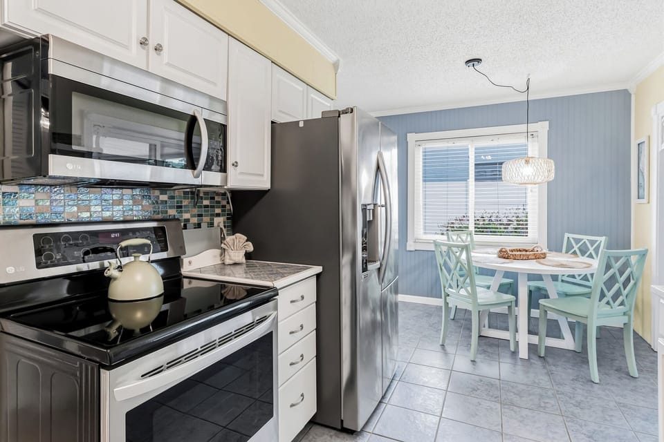 Large Kitchen with stainless appliances