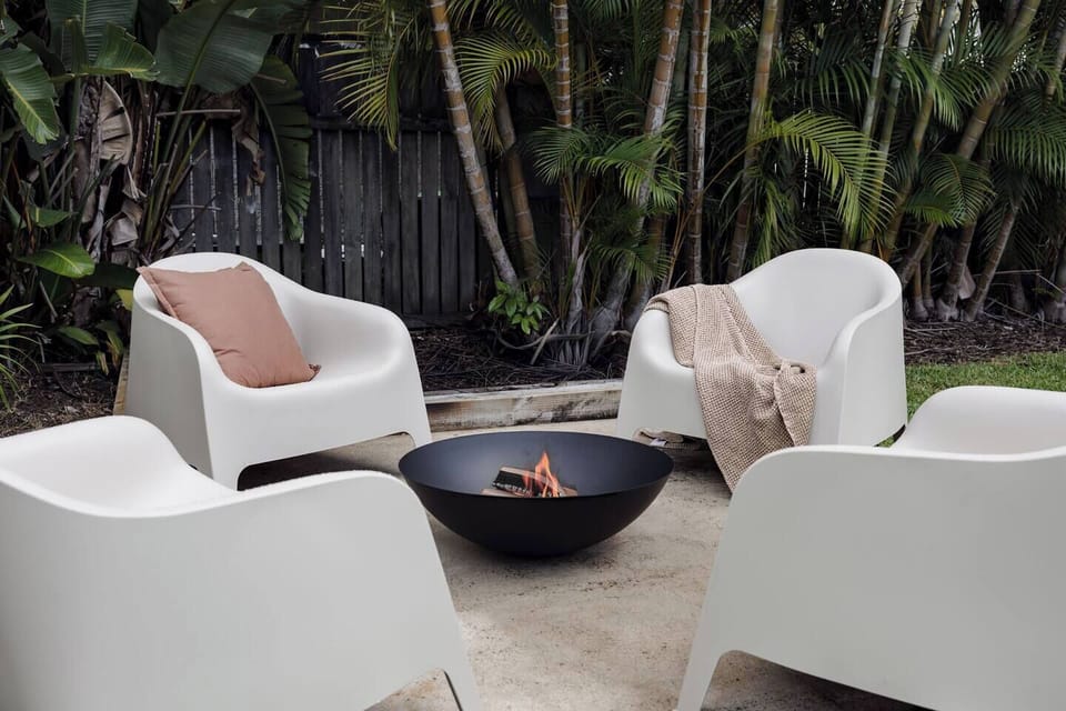 Outdoor fire pit area