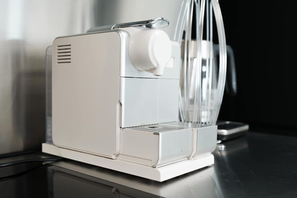 Coffee machine available for guests during their stay.
