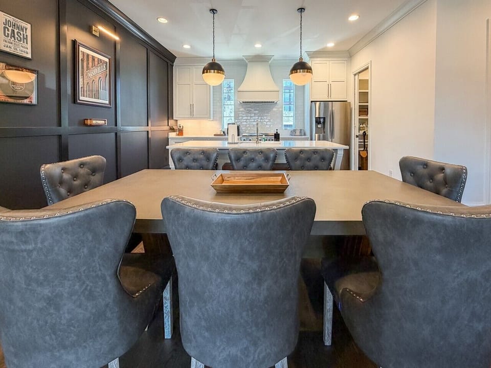 Eight person dining table