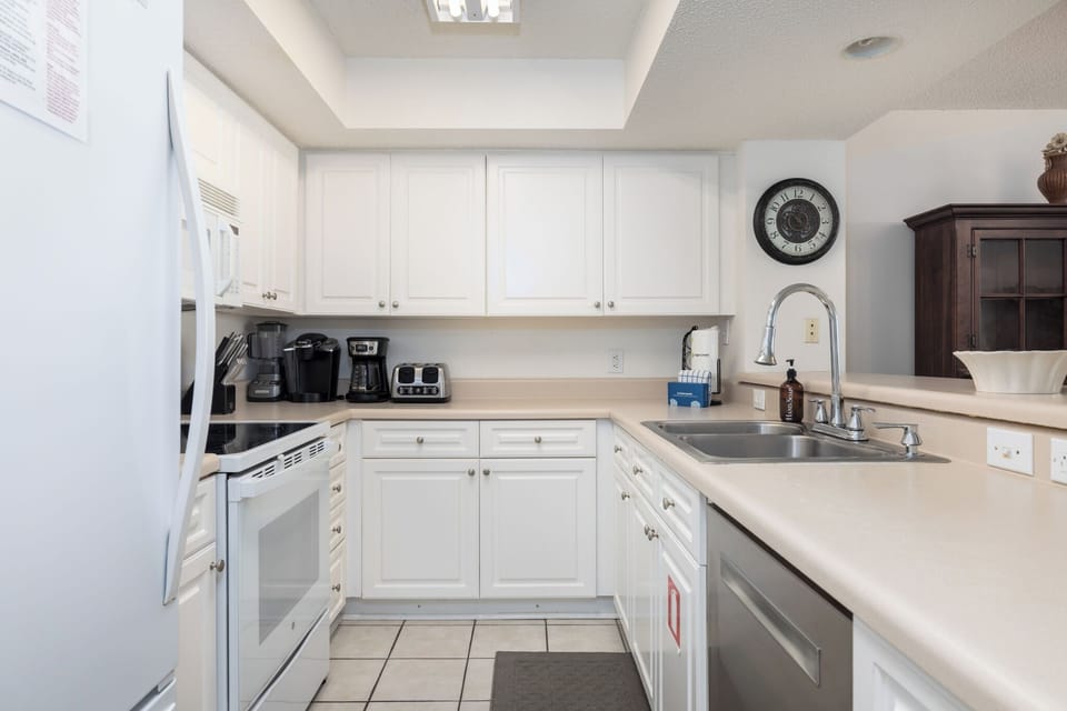 Your kitchen is equipped with essential appliances for all your cooking needs