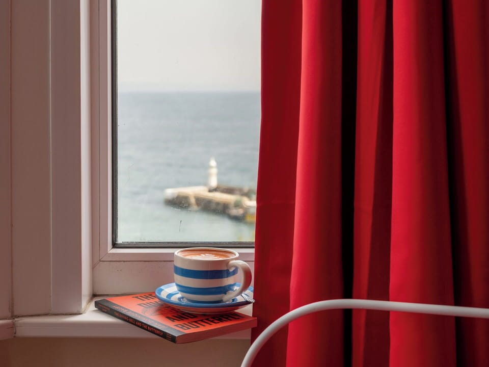 Red, Curtain, Sea, Ocean, Window Covering, Window Treatment