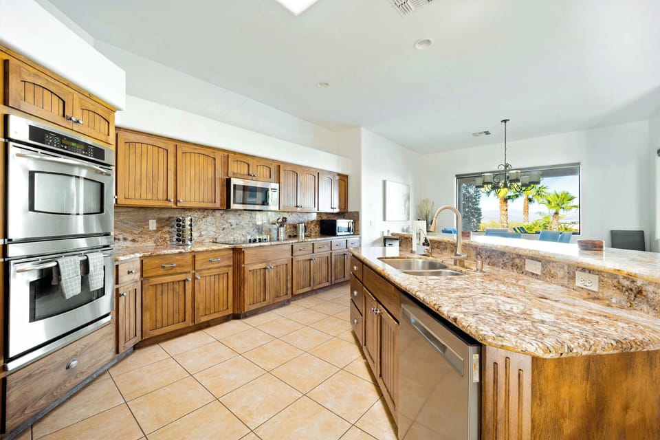 Granite countertops and high-end appliances for the home chef.