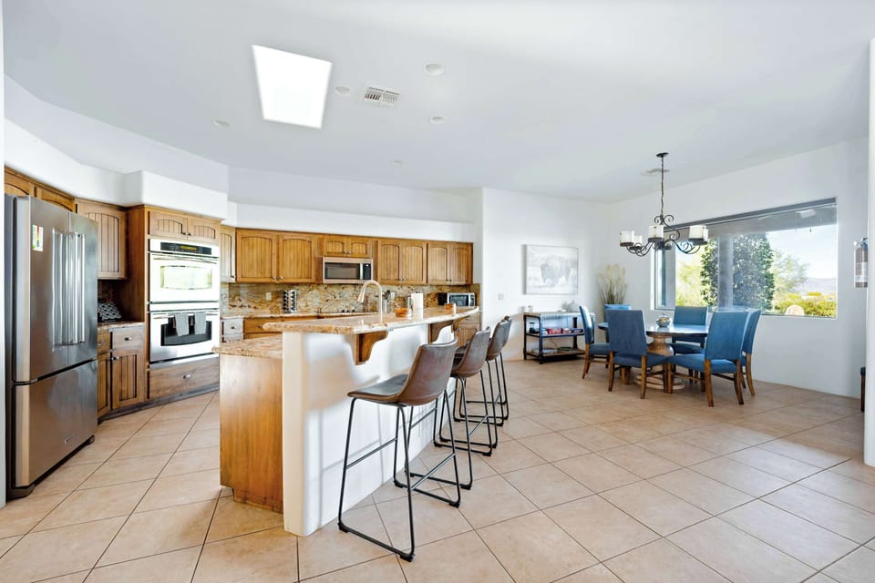 Open layout allows for easy socializing while you cook.