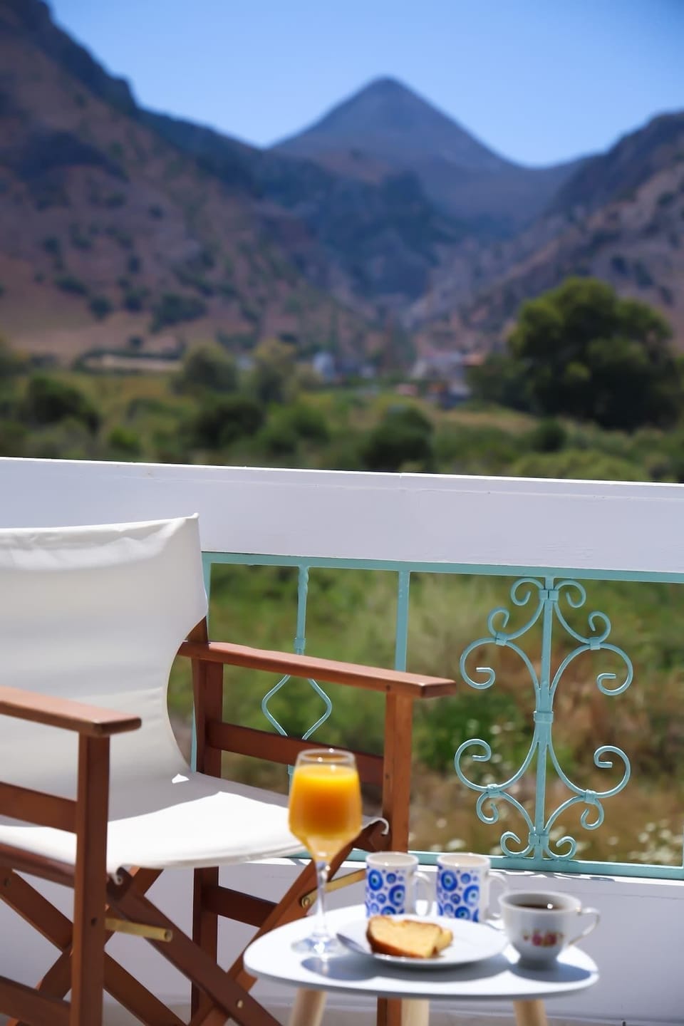 Balcony View with Mountain Scenery