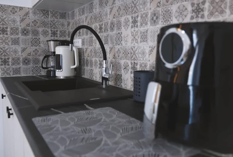 Coffee Station with Espresso Machine and Kitchen Essentials