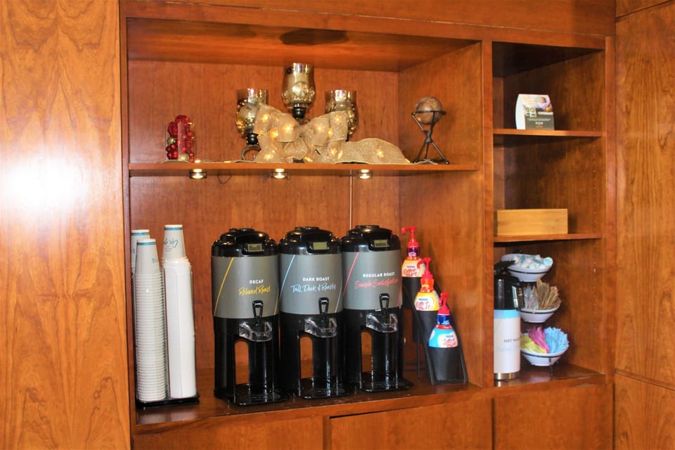 Self-serve coffee and tea station available around the clock.
