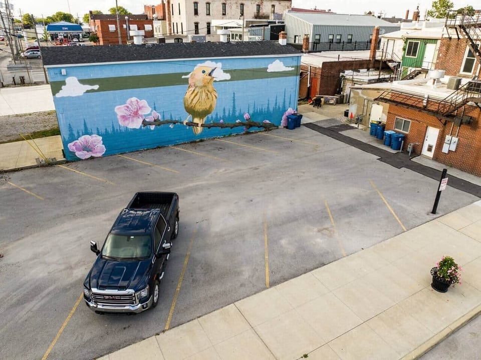 10 space private parking steps from the entrance 