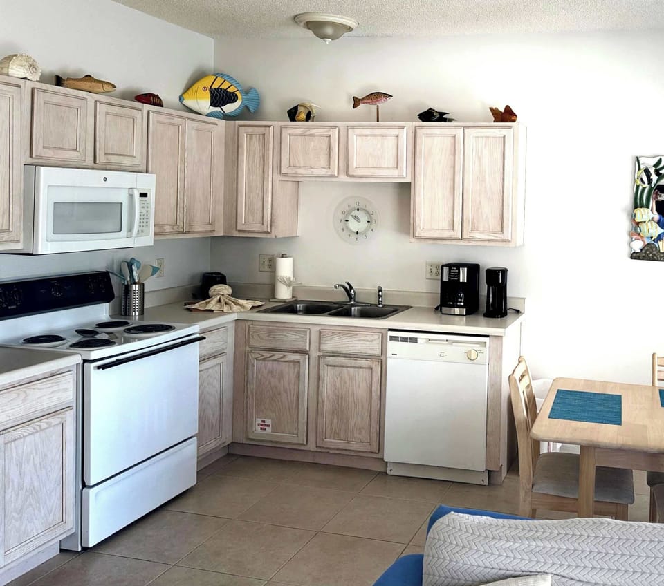Fully stocked kitchen