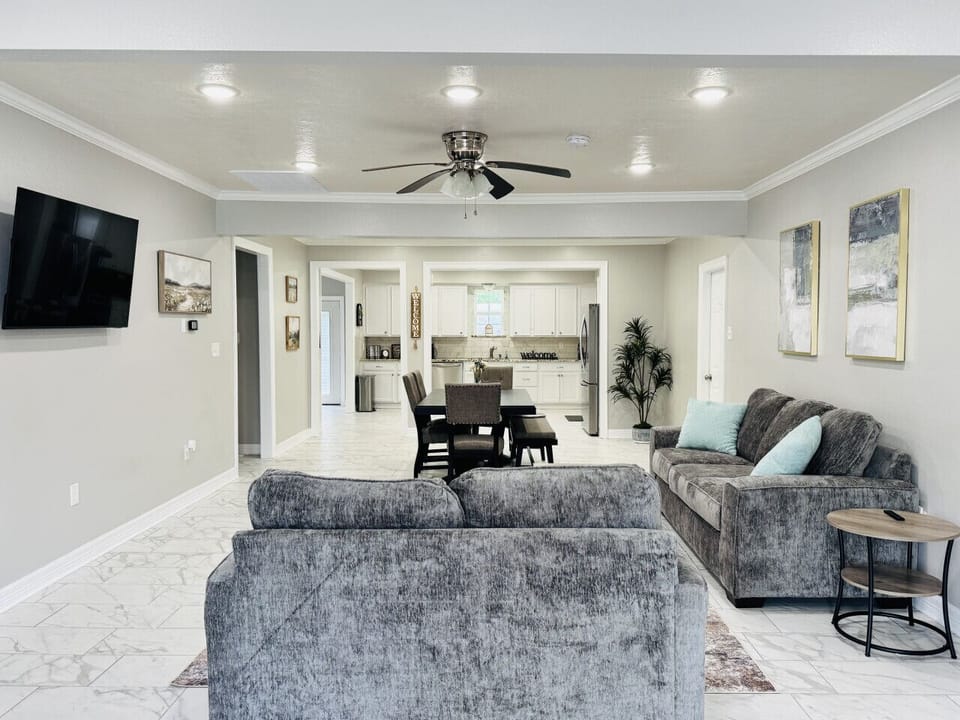 The Great Room also features a 55` smartTV for watching from the kitchen, dining area, or living area