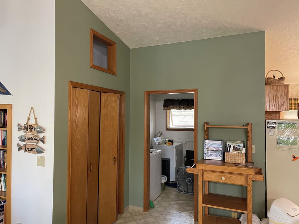 Laundry: there is a washer and dryer w washer pods provided.