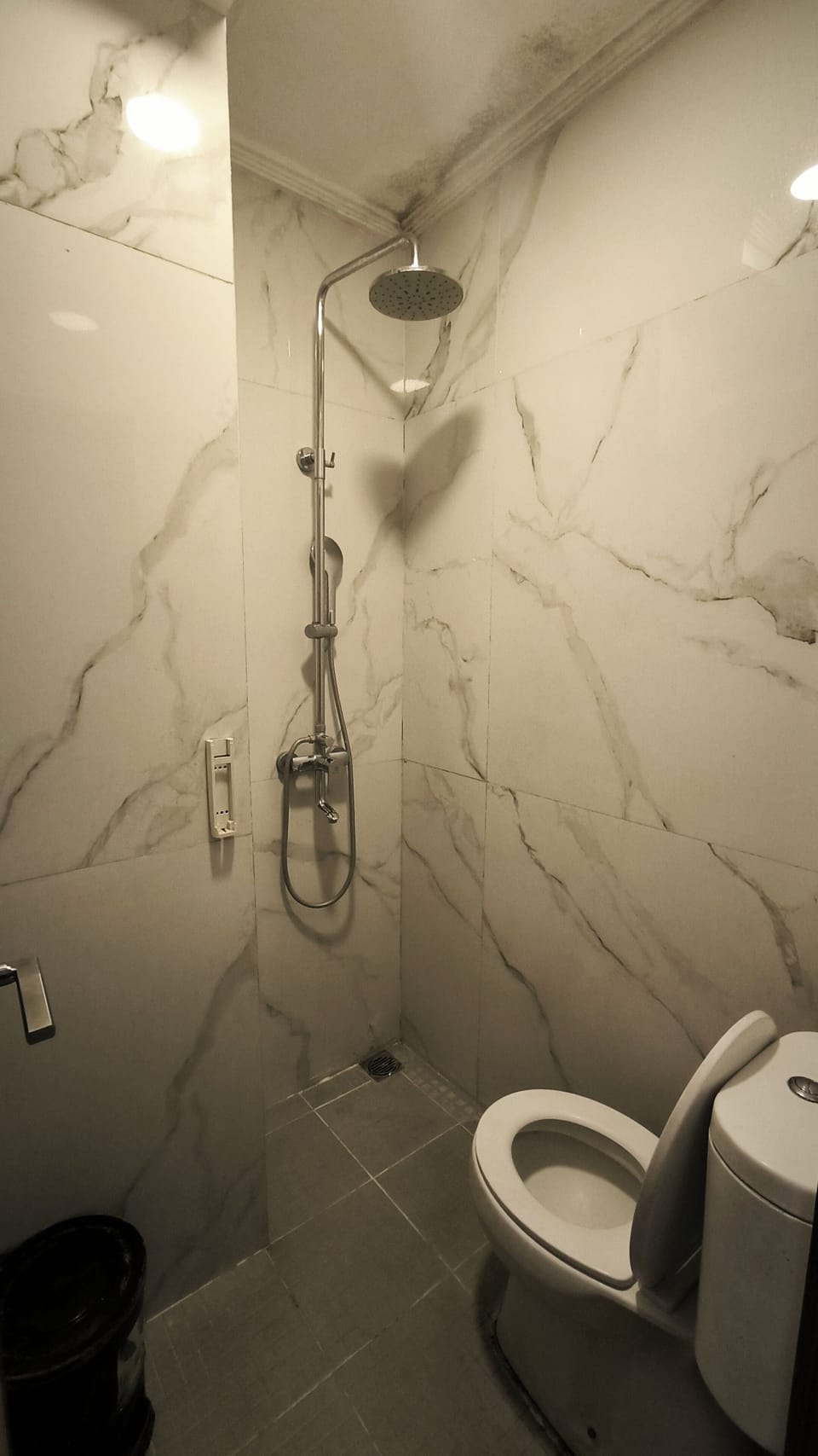 Shower, towels, soap, shampoo