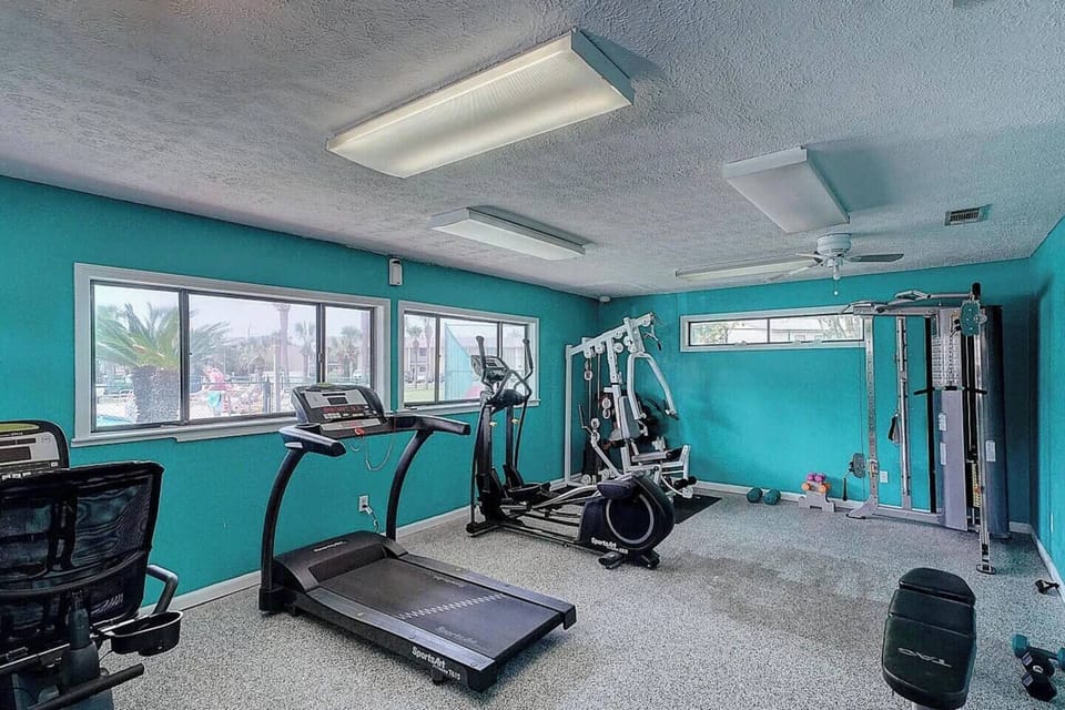 Fitness Center walking distance from the front door of the unit for those who love to workout even on their vacation time to stay fit