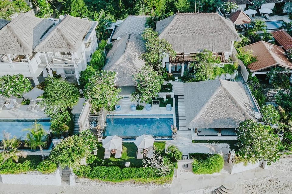 Bird's eye view of the villa