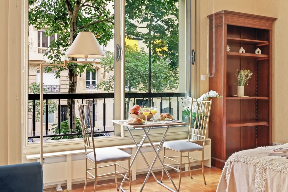 The open-plan living and dining area