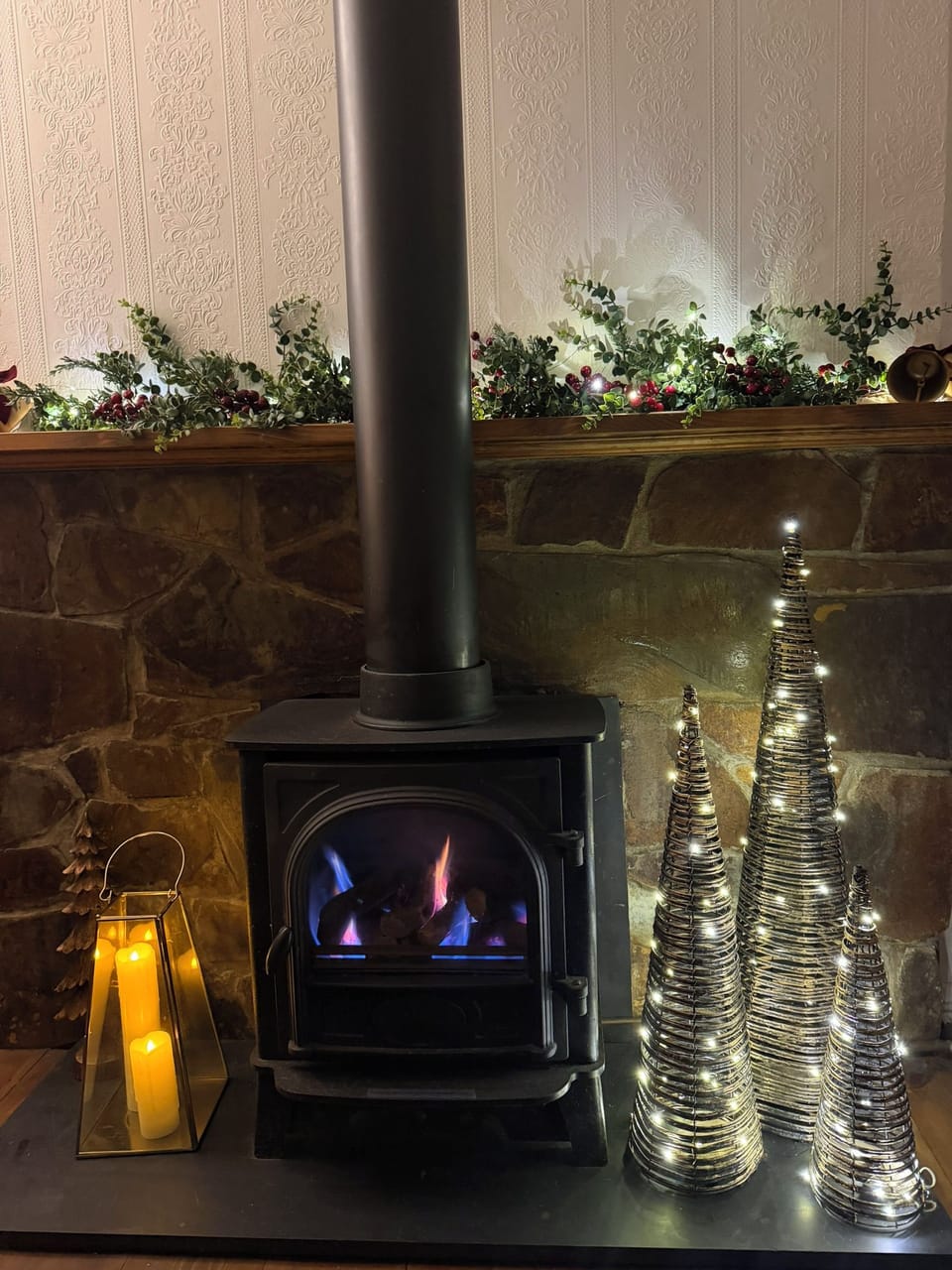 Christmas decorations throughout December