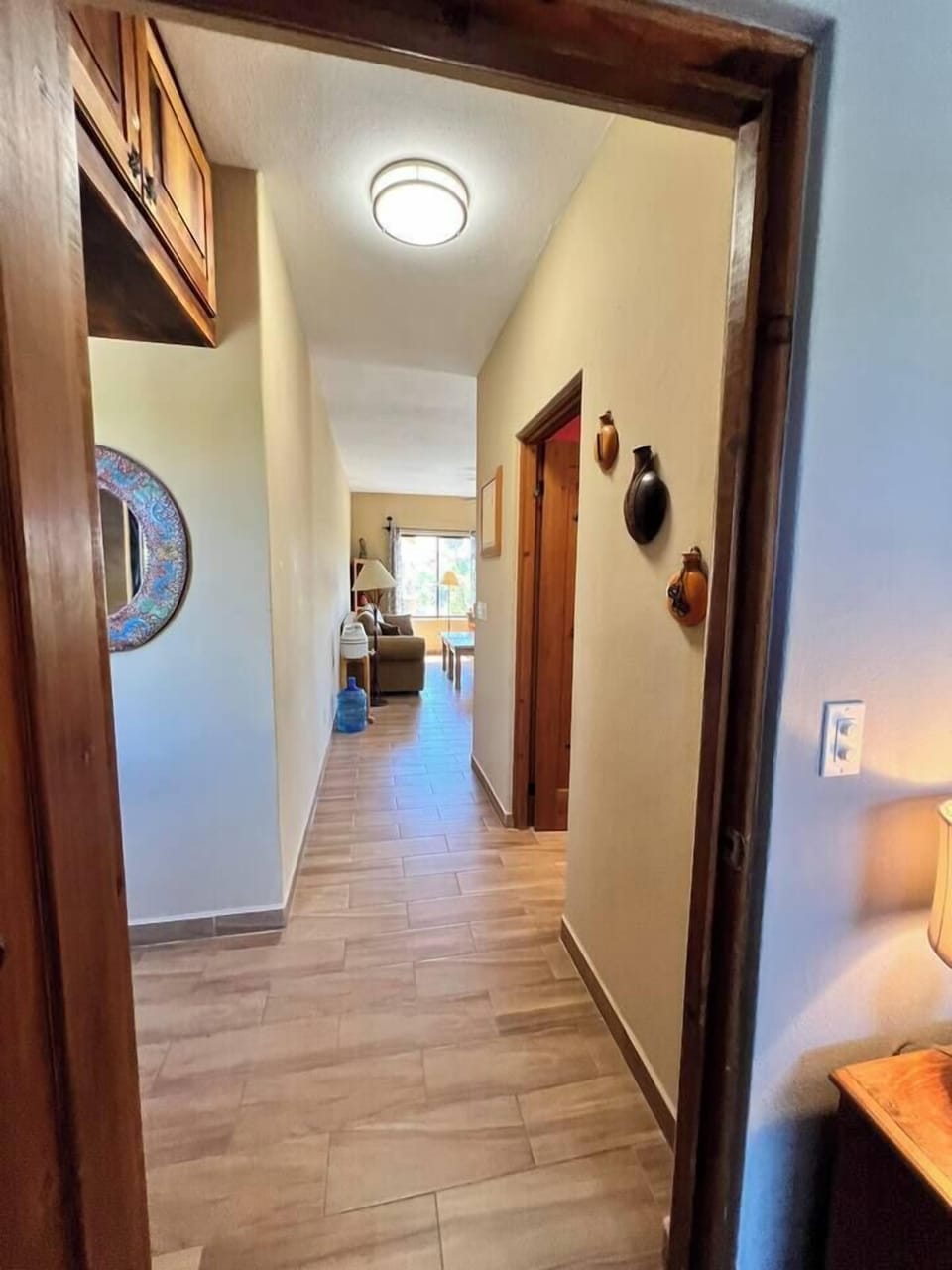 Hallway between bedroom and main living room.