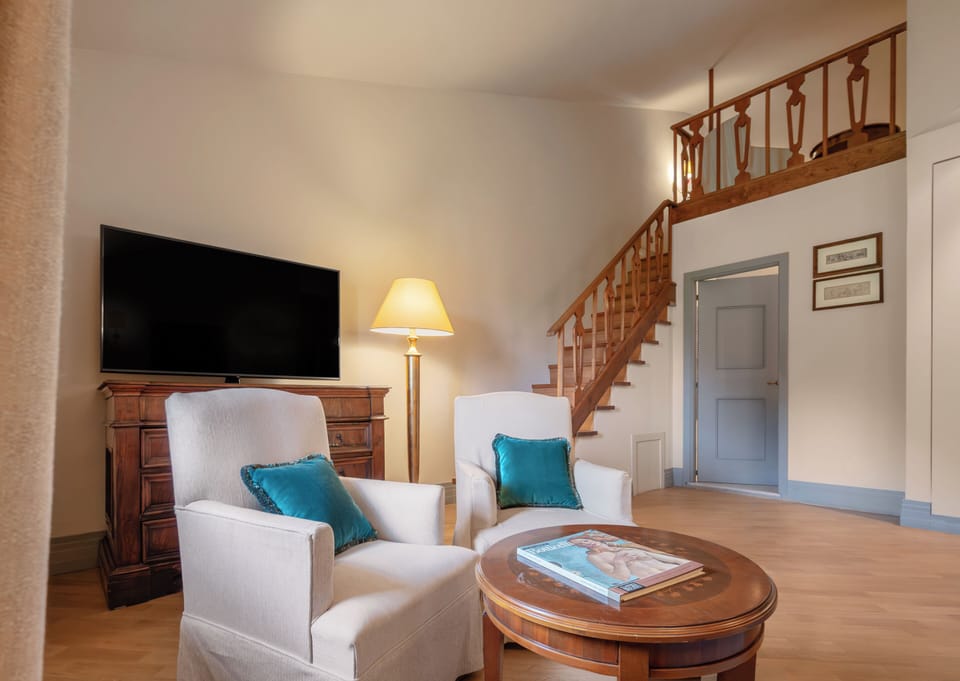 Junior Suite | Living area | 55-inch Smart TV with digital channels
